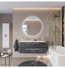 Мебель для ванной комнаты Cezares Eco Cer-N 120, grafito, раковина Eco 120-1-2, ручки серые