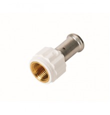 Муфта ВР, ПВДФ пресс (белая), 16x1/2 HENCO 18PKW-1604