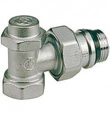 Клапан, Giacomini, R714TG, отсекающий, угловой, 1/2, 1/2, ВН, латунь, хромированный, отвод с герметичной прокладкой, с возможностью слива воды из радиатора