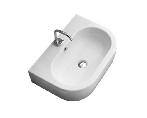 Kerasan Flo Раковина 60х42 см, 1 отв., цвет: белый. 314201*1 Kerasan Flo Раковина 60х42 см, 1 отв., цвет: белый. 314201*1