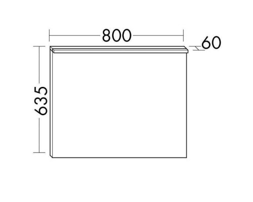 Burgbad Зеркало Eqio с подсветкой 1200х600х26 мм ,корпус хром. SIDL080