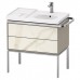 Duravit Aurena Тумба подвесная под раковину 78.4x80.2x49.2см., цвет: Таупе шелковисто-матовый/мраморная структура . AU4575066600000