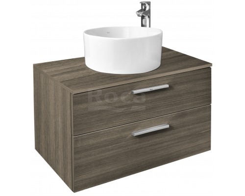 Roca A857470402 Victoria Тумба под умывальник подвесная, 2 ящика, 785x515x453, Городской дуб A857470402