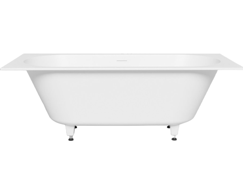 Ванна из искусственного камня Salini Ornella Axis Kit S-Sense 170x70 см, встраиваемая, матовая белая, на ножках, с донным клапаном