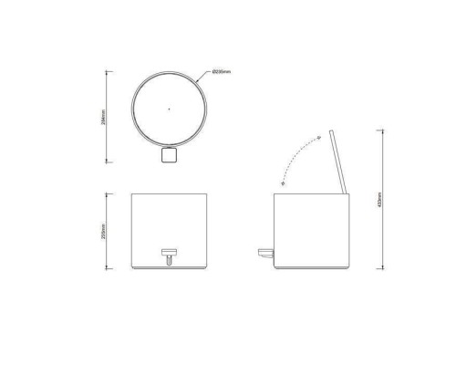Decor Walther Universal Ведро с педалью, цвет: цвет белый. 0615450