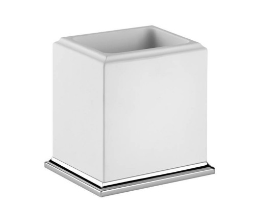 Gessi Eleganza Стакан настольный, цвет: хром/белый. 46431#031