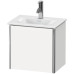 Duravit XSquare База подвесная 43x30.8x39.7см с раковиной, 1 дверца, петли справа, цвет: глянцевый белый. XS4220R2222,  07334500411