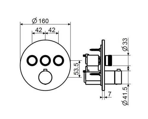 Plumberia Selection PSBOX Смеситель для душа, встраиваемый, на 3 выхода, цвет: хром. PSB1903CR Plumberia Selection PSBOX Смеситель для душа, встраиваемый, на 3 выхода, цвет: хром. PSB1903CR