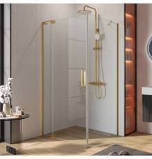 Душевой уголок Cezares Slider AH 1 90-100/110 C BORO профиль брашированное золото, стекло прозрачное