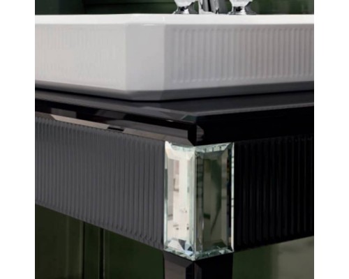 Oasis Rialto Комплект мебели напольный, №2, L98xP51x H:200см, цвет: black glass/хром. Oasis Rialto Комплект мебели напольный, №2, L98xP51x H:200см, цвет: black glass/хром.