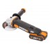 Угловая шлифмашина аккумуляторная WORX WX800,20В, 115 мм, 2*2,0Ач, кейс