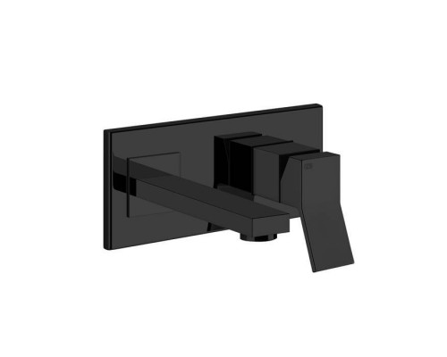 Gessi Rettangolo K Смеситель для раковины, встраиваемый, однорычажный, излив 147мм, внешние части, цвет: Black XL. 53089#299