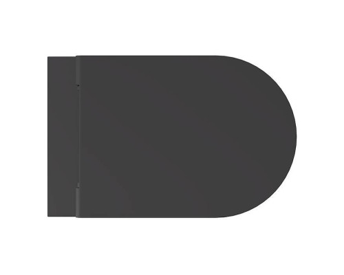 Alice Hide Round Унитаз 57х37см., подвесной, безободковый, с сиденьем и крышкой с микролифтом, с набором для крепления, цвет: чёрный матовый. 31170108SET