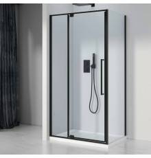 Душевой уголок Black White Stellar Wind S812 BC 100х100, профиль черный, стекло прозрачное