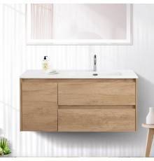 Тумба с раковиной BelBagno Kraft 100 R, 2 ящика, дверца, rovere nebrasca nature
