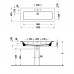 Duravit ME by Starck Раковина подвесная 123х49см, с площадкой, с 1 отв., по центру, цвет: белый. 2361120000
