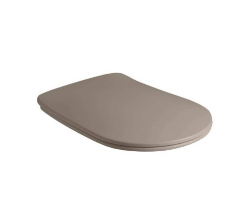 Kerasan Nolita Сиденье для унитаза SLIM, микролифт, цвет: коричневый орех/хром. 539181