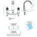 THG Marquise porcelaine blanche Смеситель для ванны, 3 отв., цвет: хром/платина/белый фарфор. A7G-A02-25SG