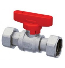 Краны шаровые Кран шаровой 1/2,хромир. 3/4 накид.гайки (бабочка, красн.) FS 3037 12RC