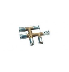 Фитинги под пресс-инструмент Двойной распределитель, латунь пресс, 20x16x16 HE 31P-201616