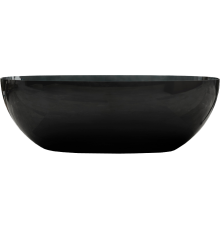 Ванна из полиэфирной смолы Abber Kristall Onyx 165x80 см, отдельностоящая, овальная, с донным клапаном, черная