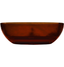Ванна из полиэфирной смолы Abber Kristall Opal 170x75 см, отдельностоящая, овальная, с донным клапаном, коричневая