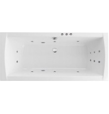 Акриловая ванна Excellent Aquaria Lux WAEX.AQU18.SMART 180x80 см, с гидромассажем, с каркасом, со сливом-переливом