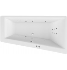Акриловая ванна Excellent Sfera WAEX.SFP17.LINE P 170x100 см, угловая, с гидромассажем, с каркасом, со сливом-переливом, асимметричная