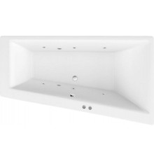 Акриловая ванна Excellent Sfera Slim WAEX.SFP17S.SOFT R 170x100 см, угловая, с гидромассажем, с каркасом, со сливом-переливом, асимметричная