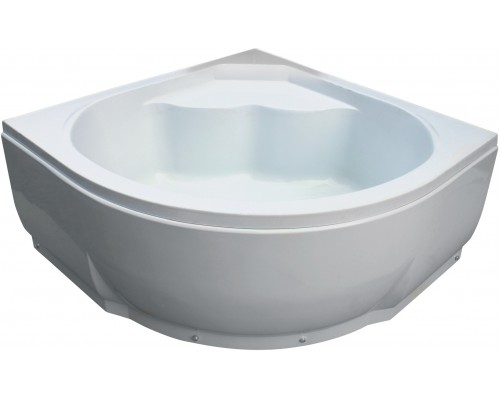 Акриловая ванна WEMOR 120/120/55 C 120x120 см, угловая, с каркасом, с экраном, со сливом-переливом, четверть круга