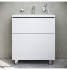 Тумба с раковиной AM.PM Gem 75 белый глянец, с 2 ящиками