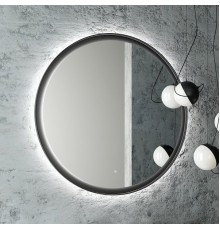 Зеркало круглое Art Max Napoli 100 черное