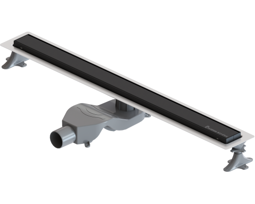 Душевой трап (лоток) Boheme Premium Linear 60 см, черный