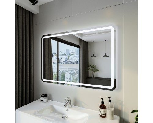 Зеркало Бриклаер Эстель-1 120 с подсветкой, сенсор на зеркале