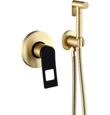 Гигиенический душ Bronze de Luxe Element EL28GB С ВНУТРЕННЕЙ ЧАСТЬЮ, со смесителем, золото, черный