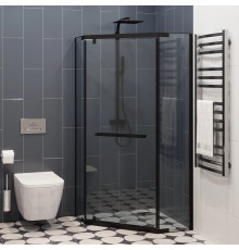 Душевой уголок Ceruttispa ZP91B 90x90, профиль черный