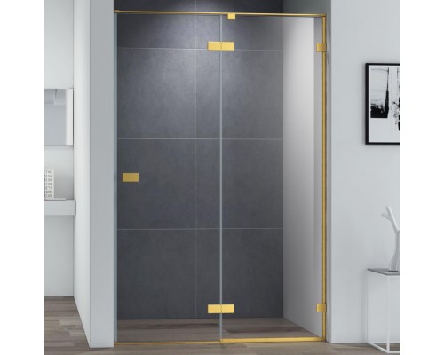 Душевая дверь в нишу Cezares Bellagio BELLAGIO-B-12-100-C-BORO 100 см, брашированное золото