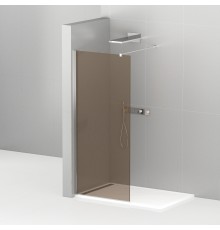 Душевая перегородка Cezares Liberta -L-1-80-120-BR-Cr профиль хром, стекло бронза