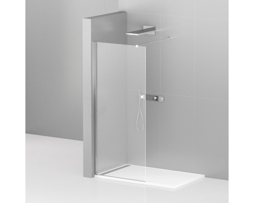 Душевая перегородка Cezares Liberta -L-1-125-120-C-Cr профиль хром, стекло прозрачное