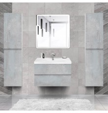 Мебель для ванной комнаты Cezares Molveno 46 80 beton, с раковиной Cezares CZR-MIL-80-LVB