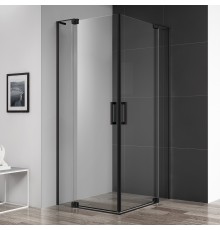 Душевой уголок Cezares Slider A 2 80/90 C Nero профиль черный, стекло прозрачное