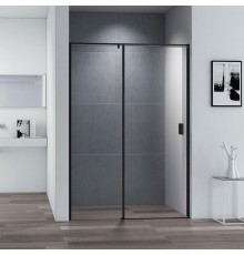Душевая дверь в нишу Cezares Urban B 12 120 C Nero профиль черный, стекло прозрачное