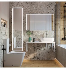 Мебель для ванной комнаты DIWO Элиста 100 белый мрамор, с раковиной Moduo 50 Square