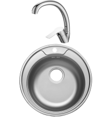 Комплект Мойка кухонная Domaci Равенна Rite DFA 500 (6) TG + Смеситель D45-002cr