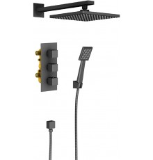 Душевой комплект Timo Tetra-Thermo SX-0179/03SM черный, С ВНУТРЕННЕЙ ЧАСТЬЮ