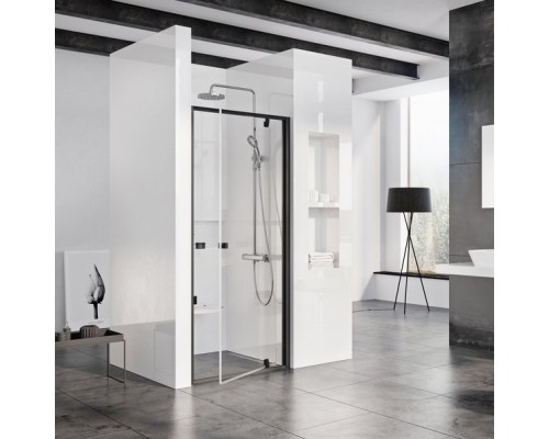 Душевая дверь в нишу Ravak Pivot PDOP1-90 Transparent, профиль черный