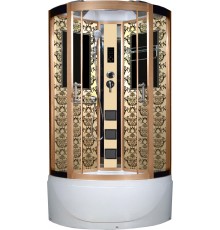 Душевая кабина Niagara Luxe 7710G золото, с высоким поддоном, с сиденьем
