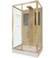 Душевая кабина Niagara Luxe NG-7711GBK золото, без крыши