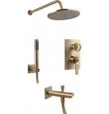 Душевой комплект Bronze de Luxe 1760's Loft 6630CG С ВНУТРЕННЕЙ ЧАСТЬЮ, золото