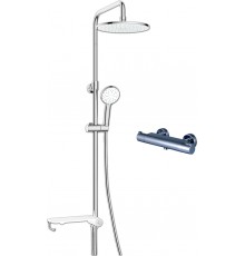 Душевая стойка Lemark LM8810C + Термостатический смеситель Lemark Yeti LM7833C для душа